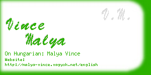 vince malya business card
